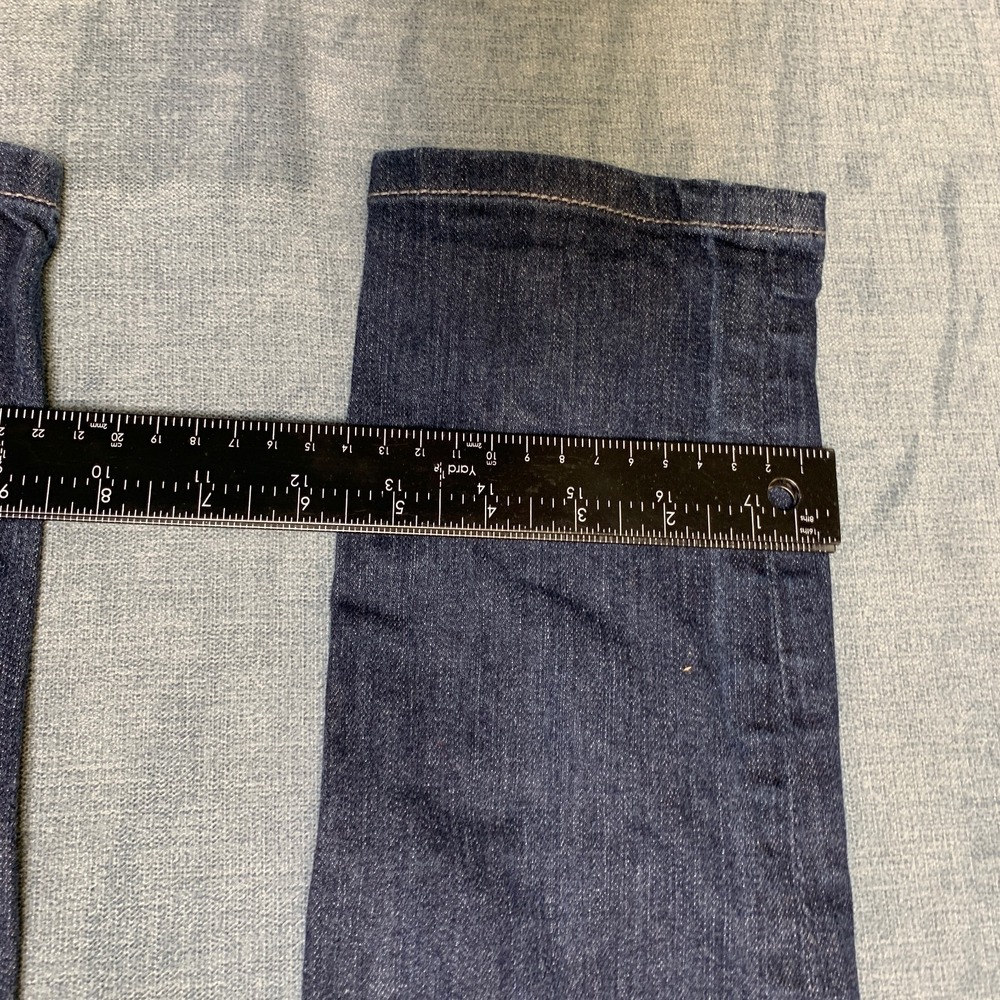 7 For All Mankind Roxanne Jeans Womens 27 Blue Denim Stretch 5 Pocket Straight - Picture 10 of 16